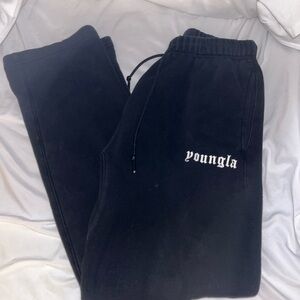 YoungLA Black Joggers gender neutral